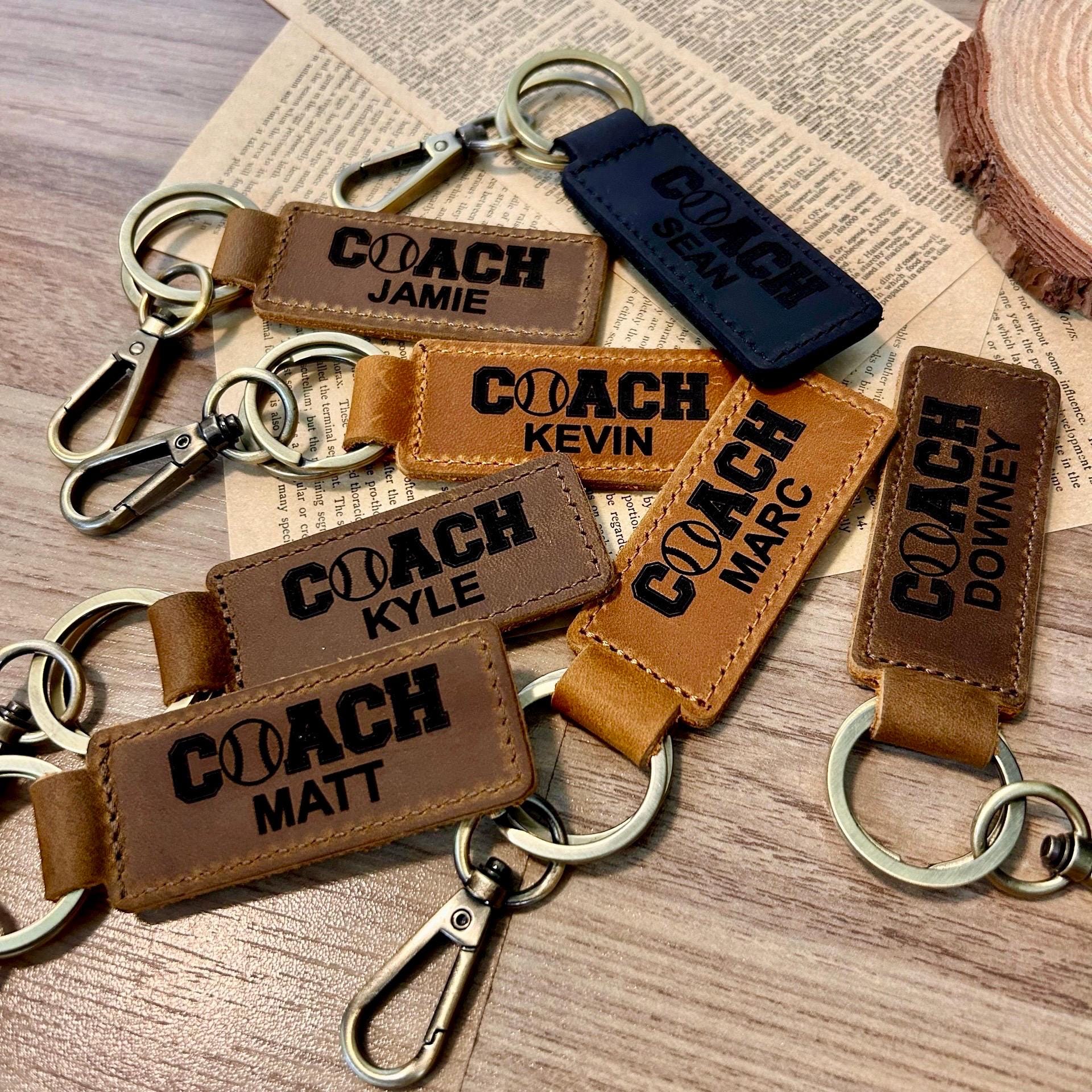 Coach Leather Keychain