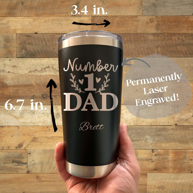 Dad 20oz Engraved Tumbler – Stainless Steel