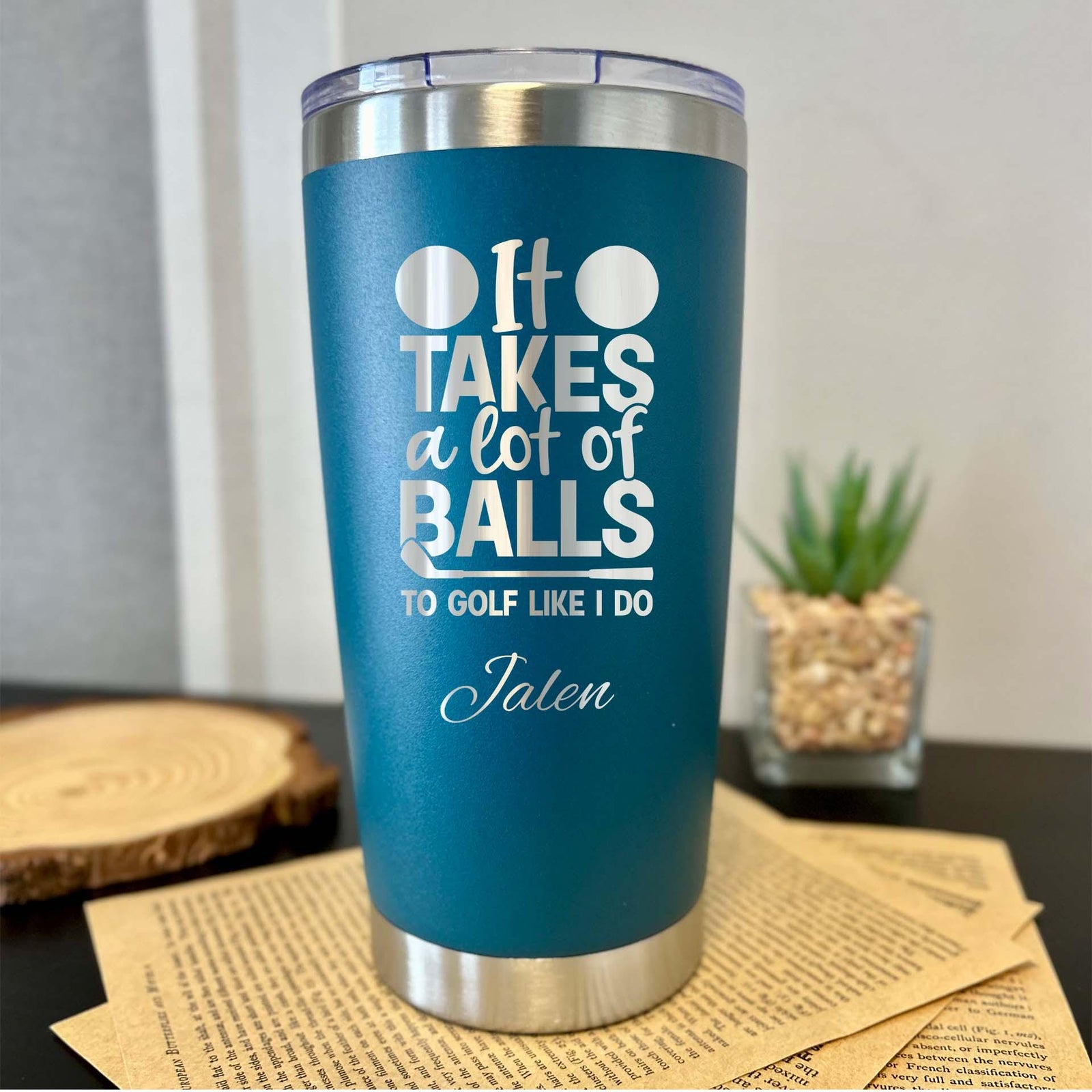 Funny Golf 20oz Engraved Tumbler – Stainless Steel, Saying #32