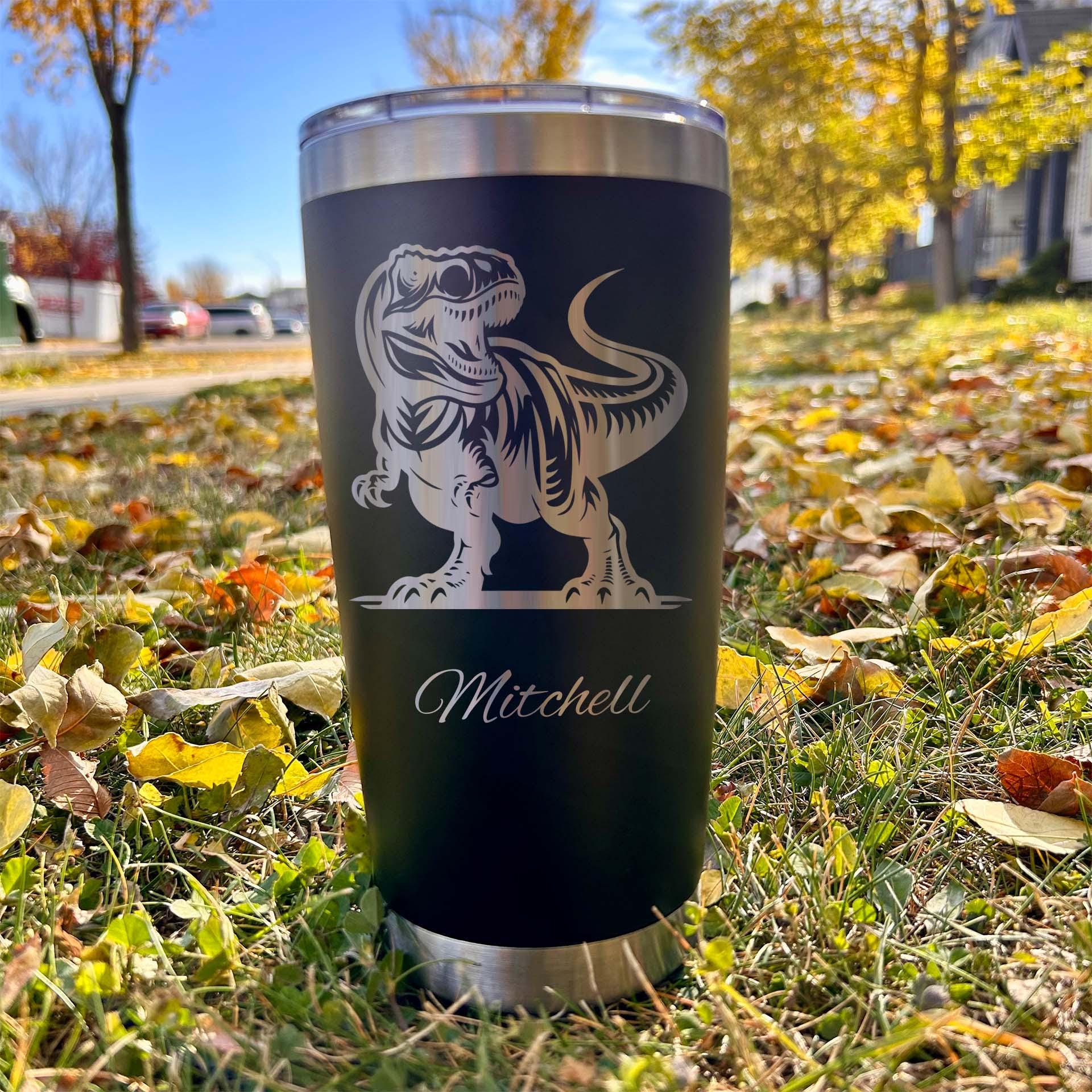 T-Rex 20oz Engraved Tumbler – Stainless Steel