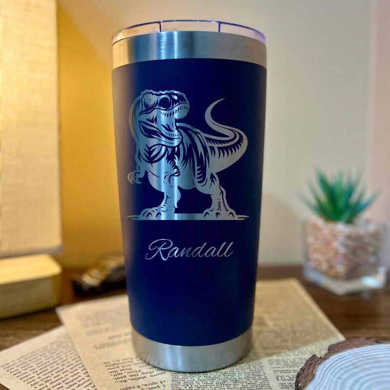 T-Rex 20oz Engraved Tumbler – Stainless Steel