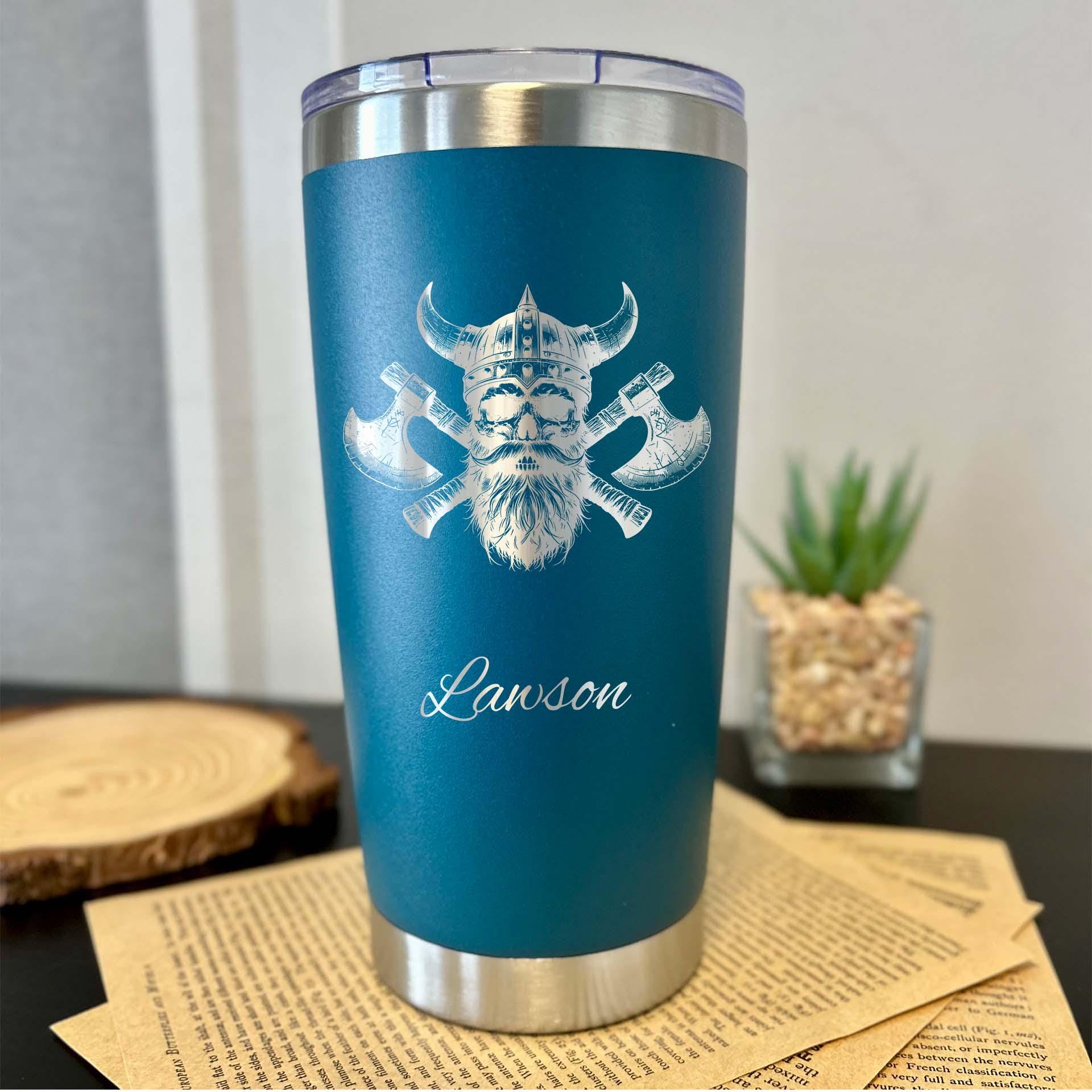 Viking 20oz Engraved Tumbler – Stainless Steel