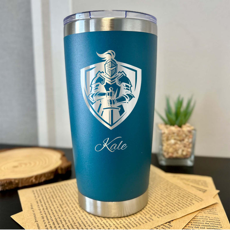 Warrior 20oz Engraved Tumbler – Stainless Steel