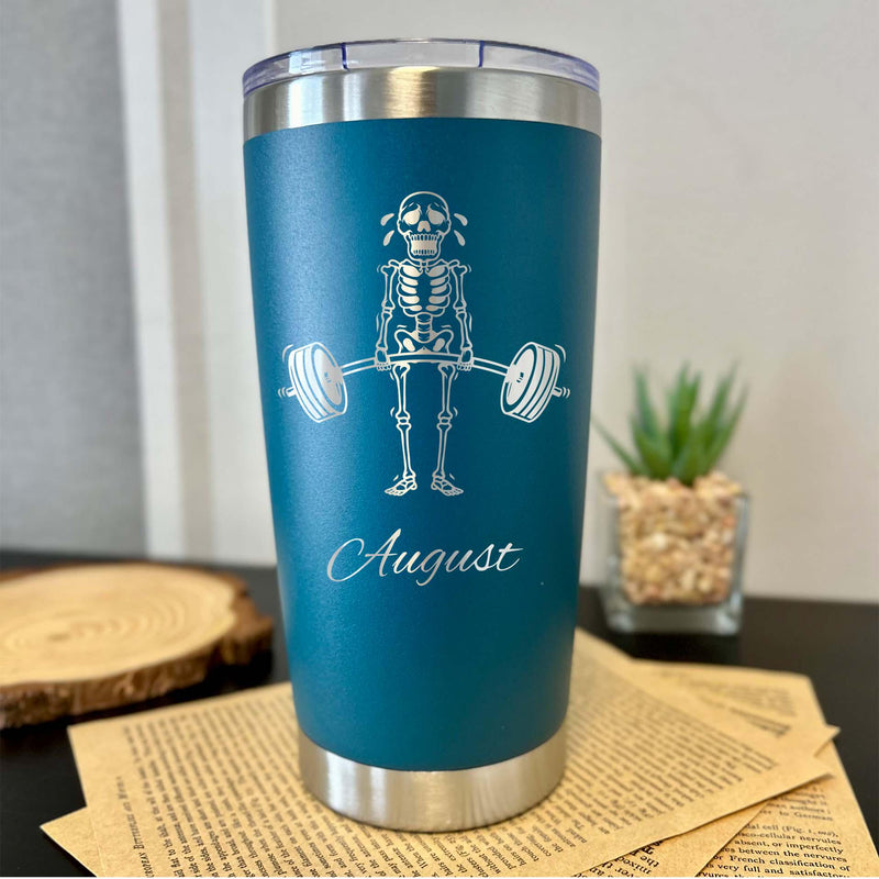 Workout 20oz Engraved Tumbler – Stainless Steel