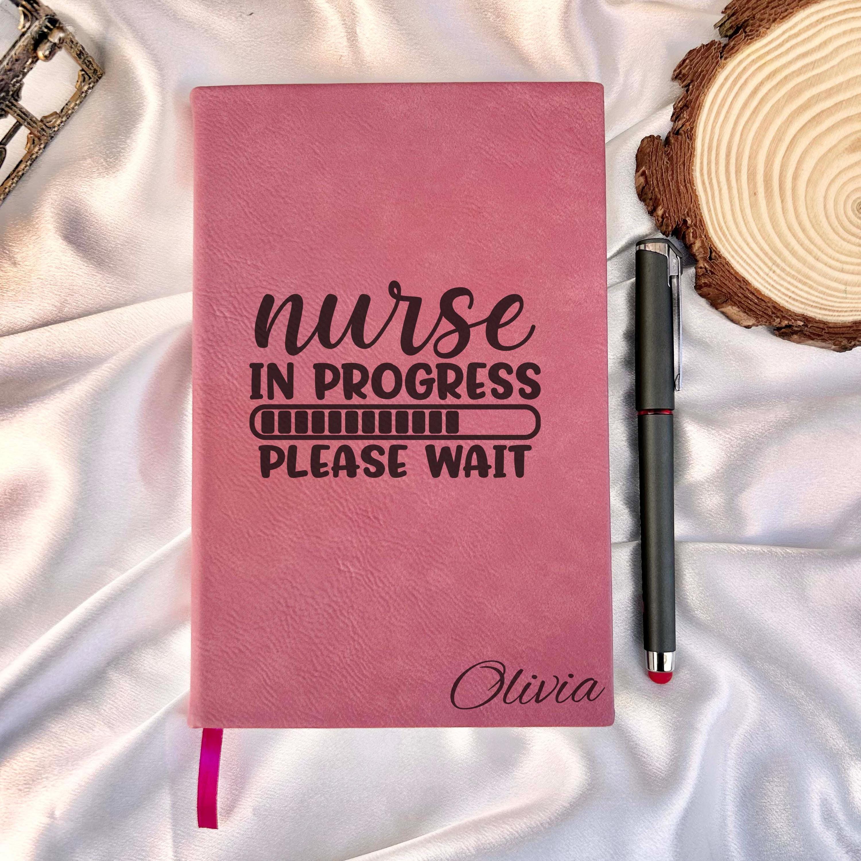 Nursing Student Custom Journal – Hardcover Soft Leather, Saying #22