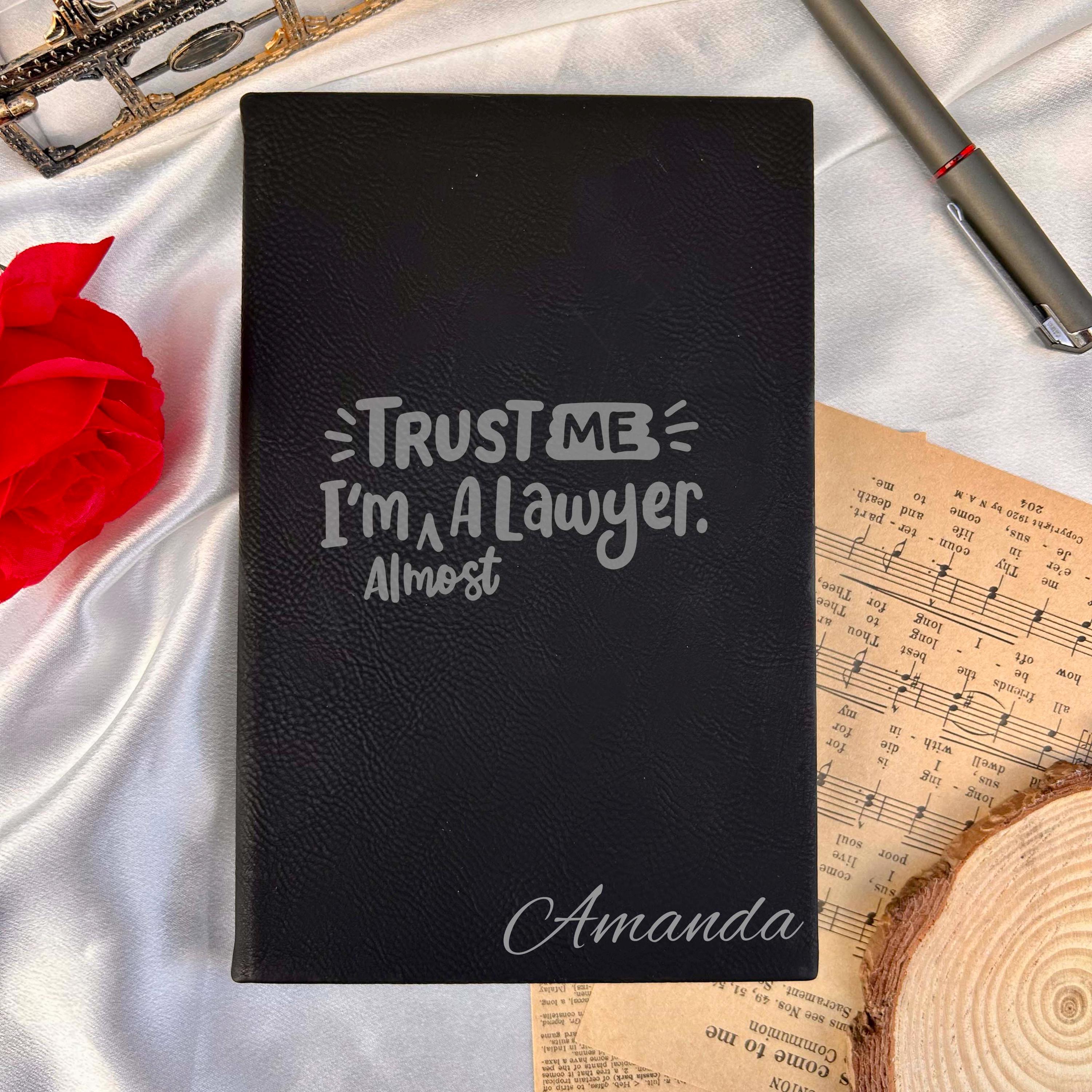 Fun Law Student Journal – Hardcover Soft Leather, Saying #29