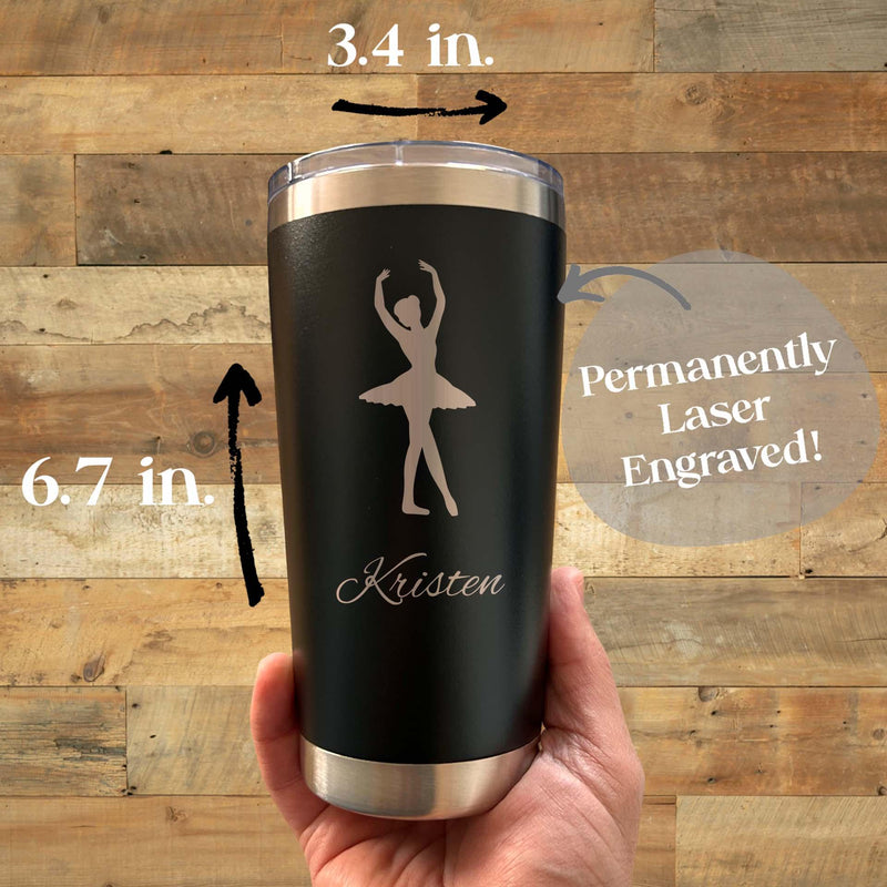 Ballet 20oz Engraved Tumbler – Stainless Steel