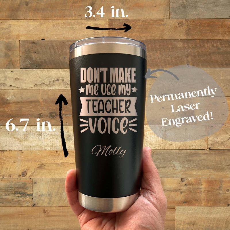 Teacher's Favorite 20oz Engraved Tumbler – Stainless Steel, Saying #7