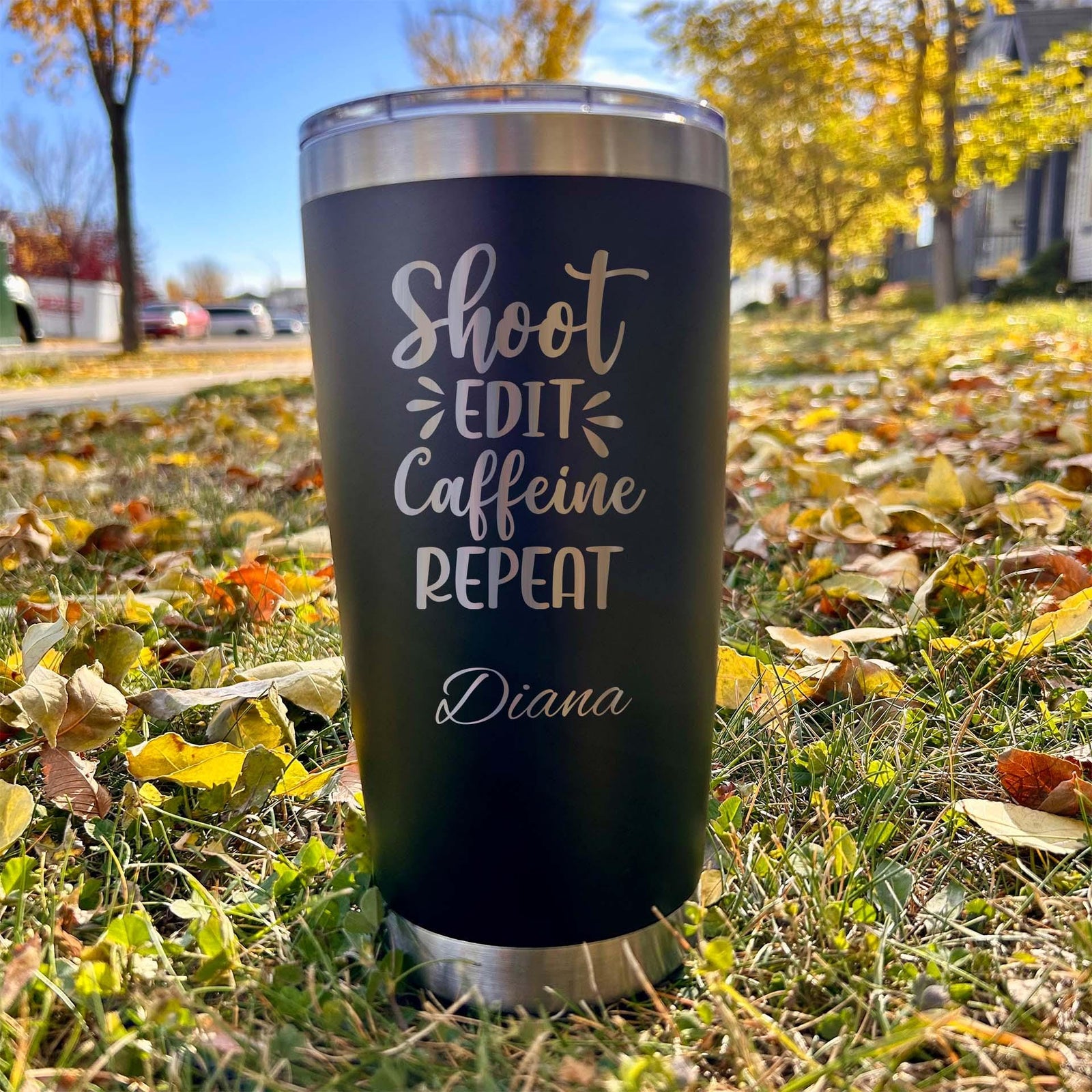 Photographer 20oz Engraved Tumbler – Stainless Steel, Saying #55