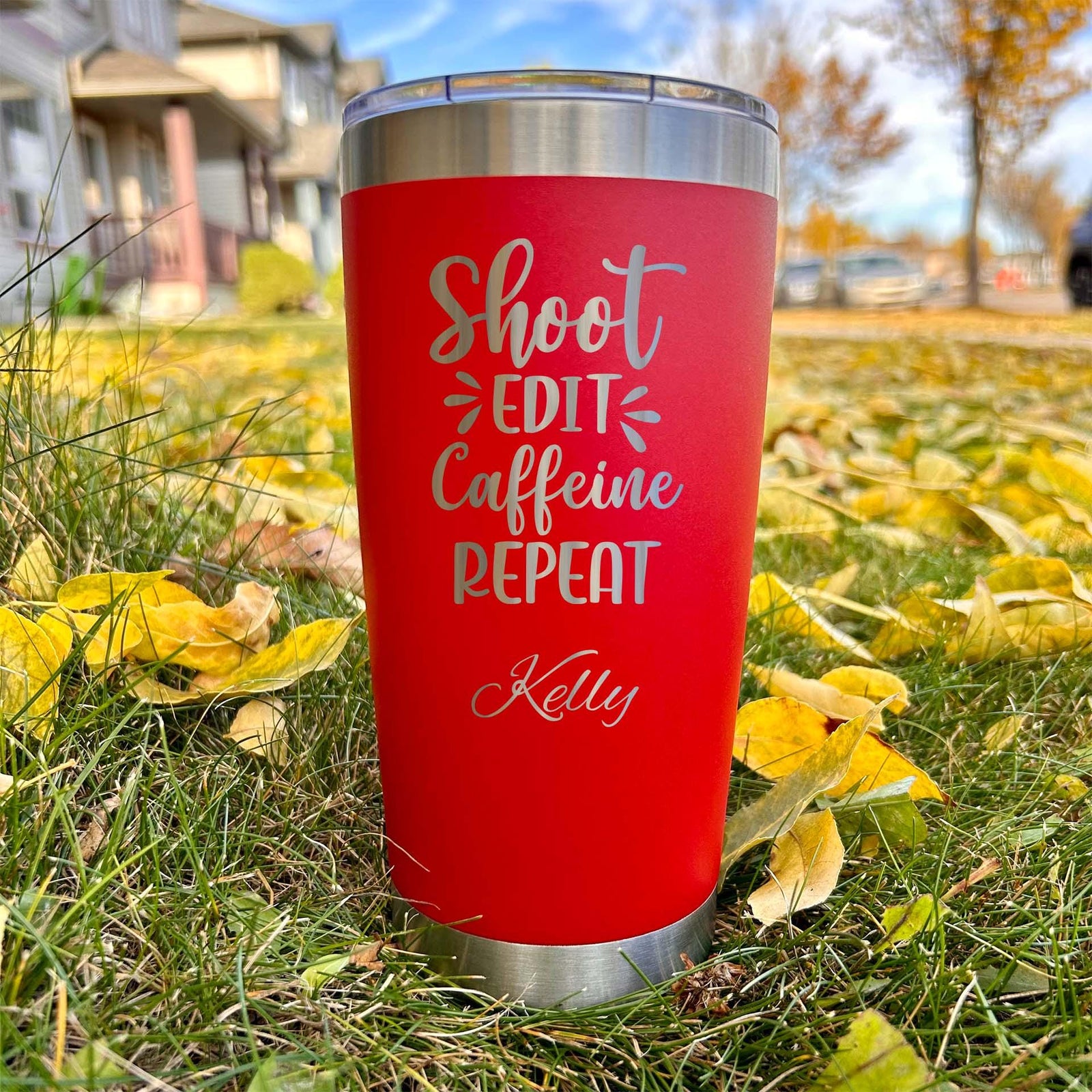 Photographer 20oz Engraved Tumbler – Stainless Steel, Saying #55