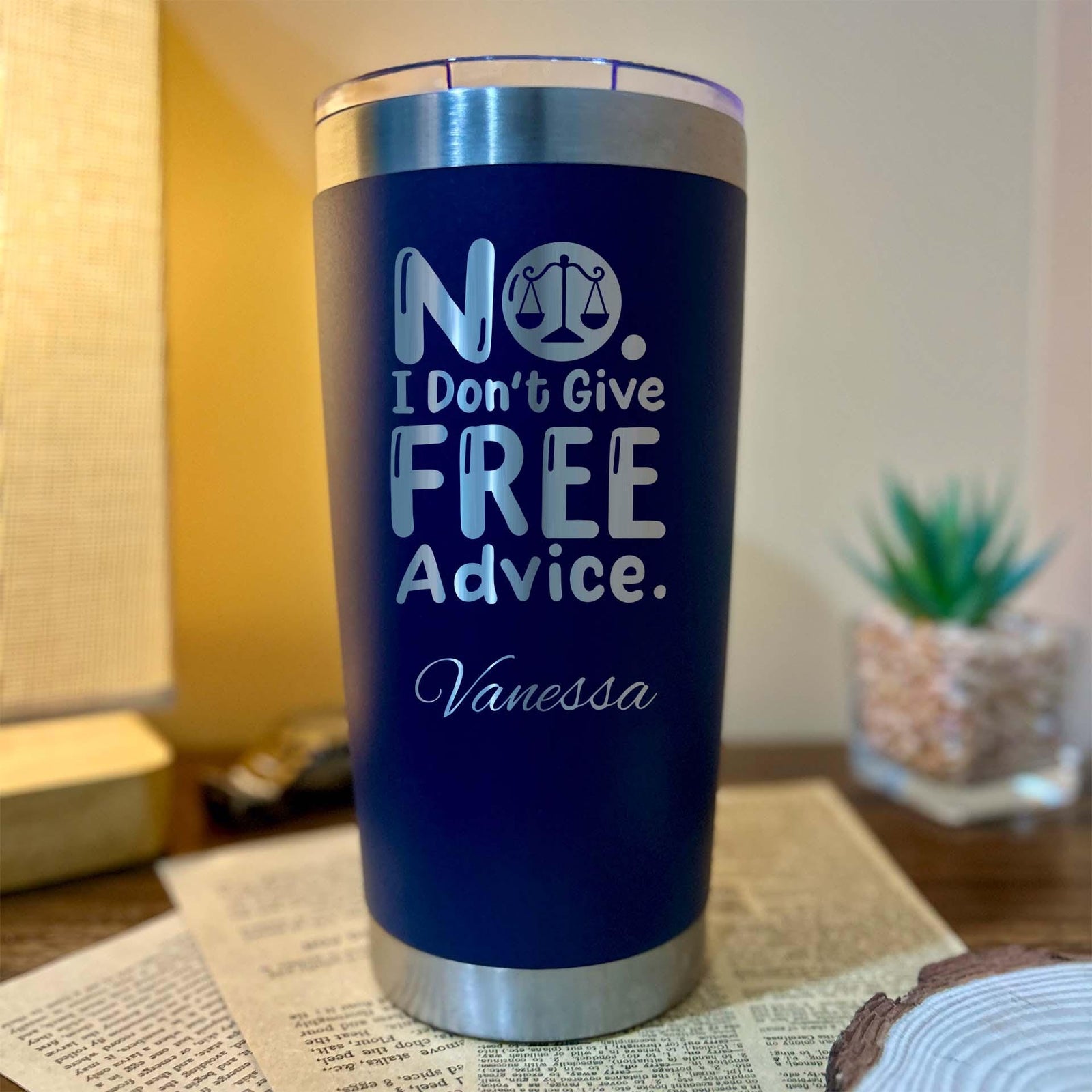 Lawyer 20oz Engraved Tumbler – Stainless Steel, Saying #26