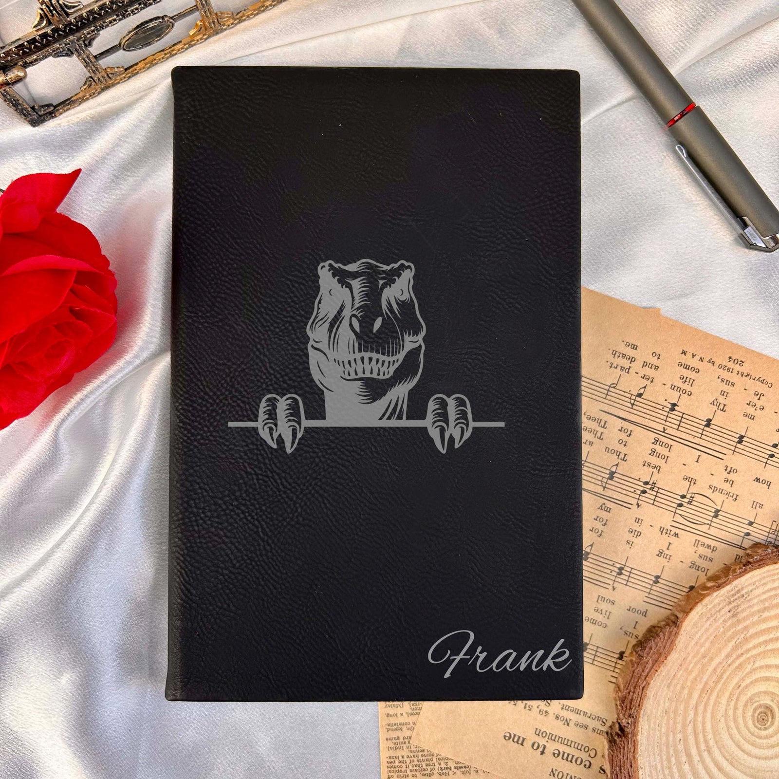 T-Rex Custom Journal – Hardcover Soft Leather, Design #108