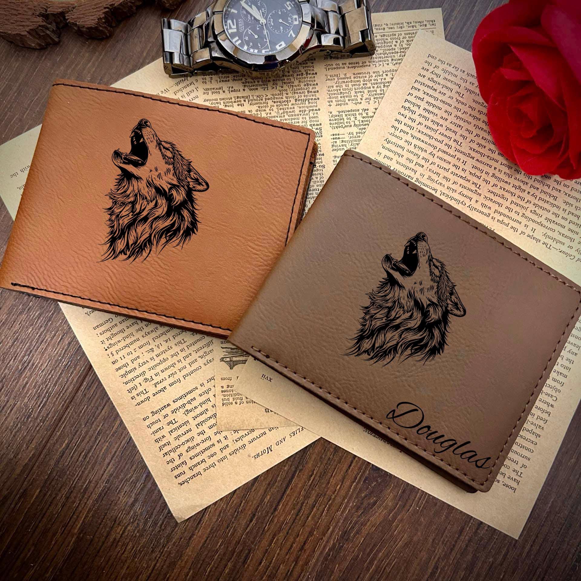 Wolf Leather Wallet – Design #111