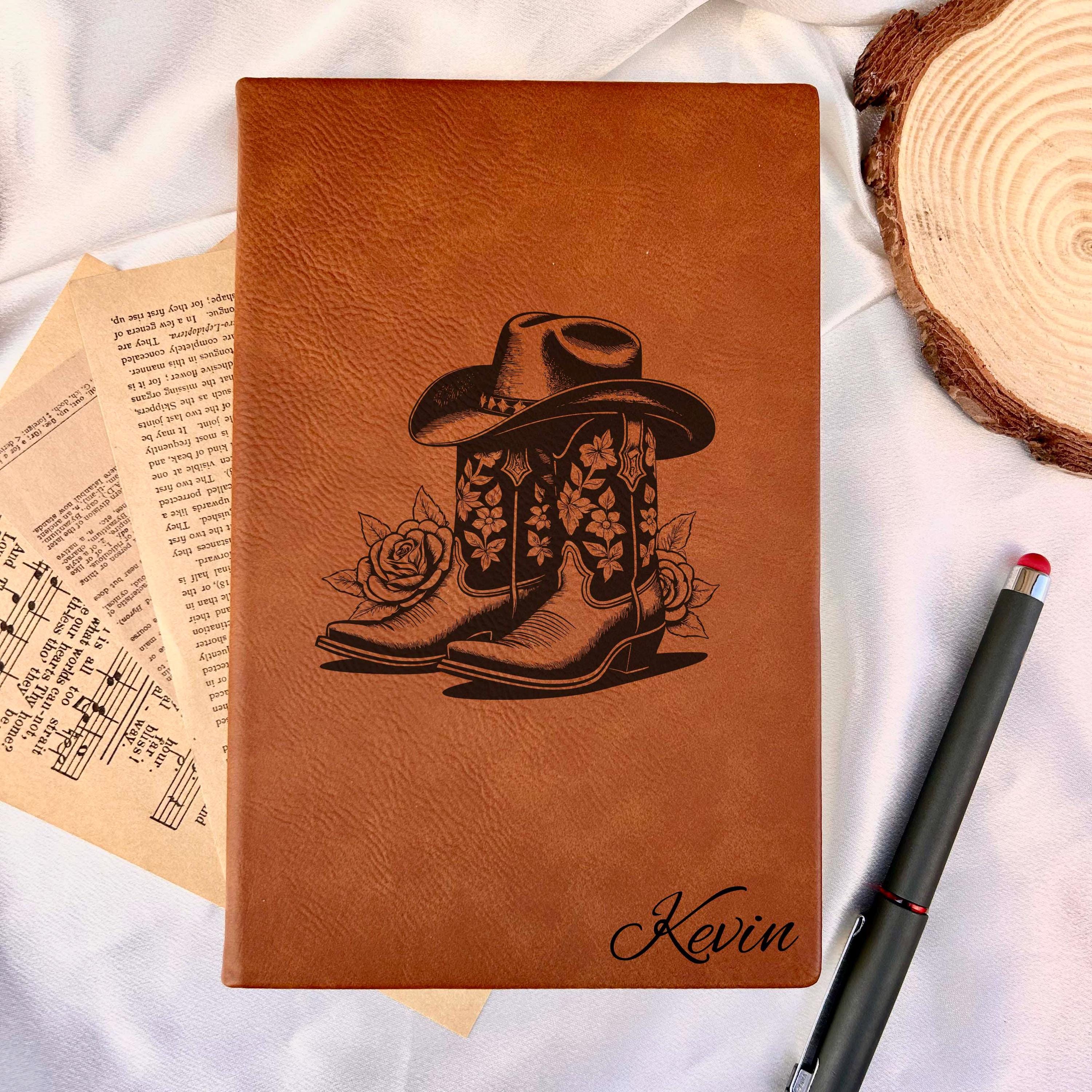 Rodeo Lover Custom Journal – Hardcover Soft Leather, Design #99