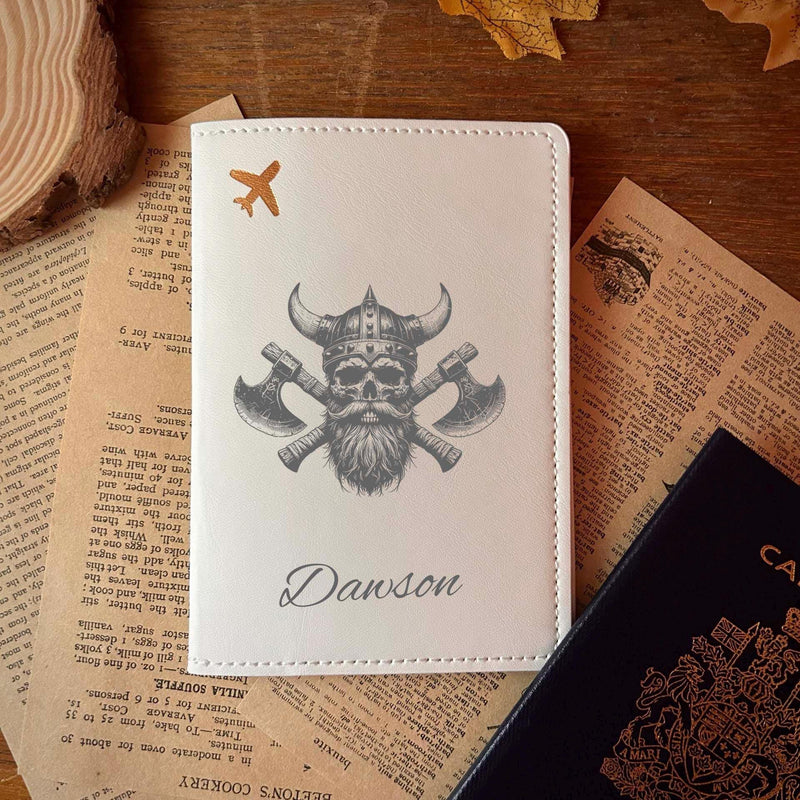 Viking Passport Cover – Soft Vegan Leather – Soft Vegan Leather Design #110
