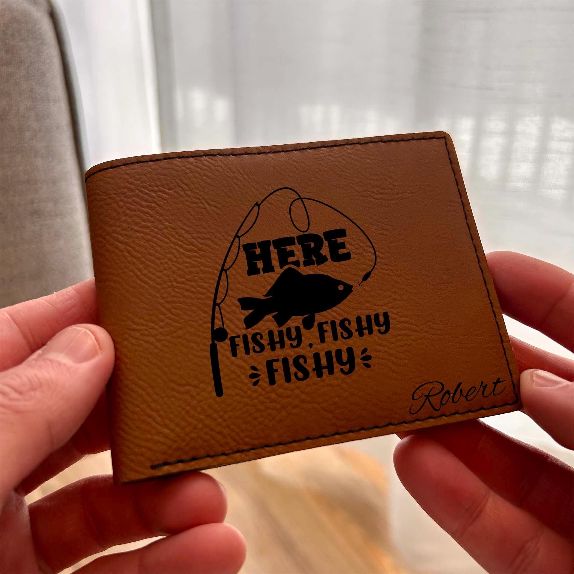 Fishing Leather Wallet – Saying #39