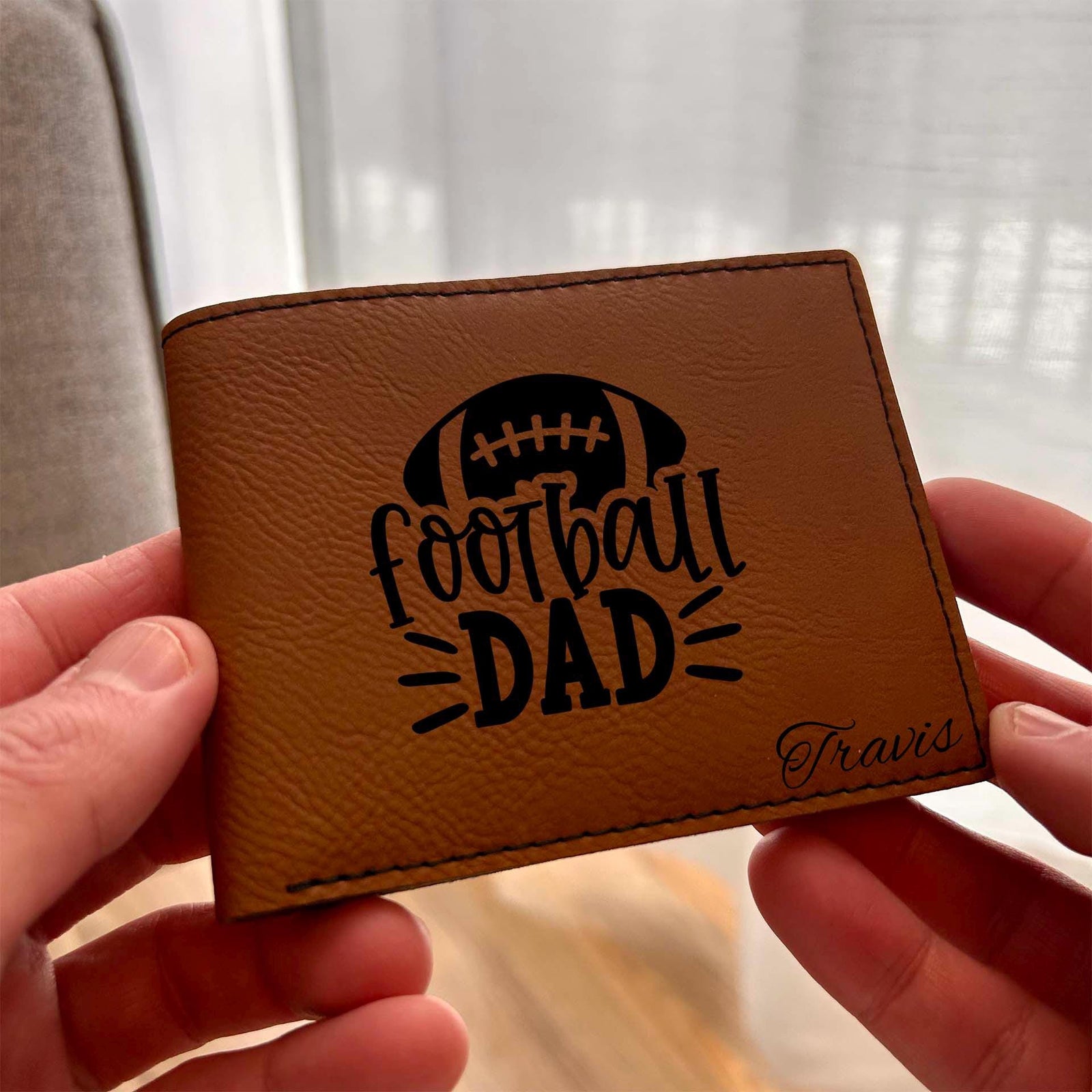 Football Dad Leather Wallet – Saying #72