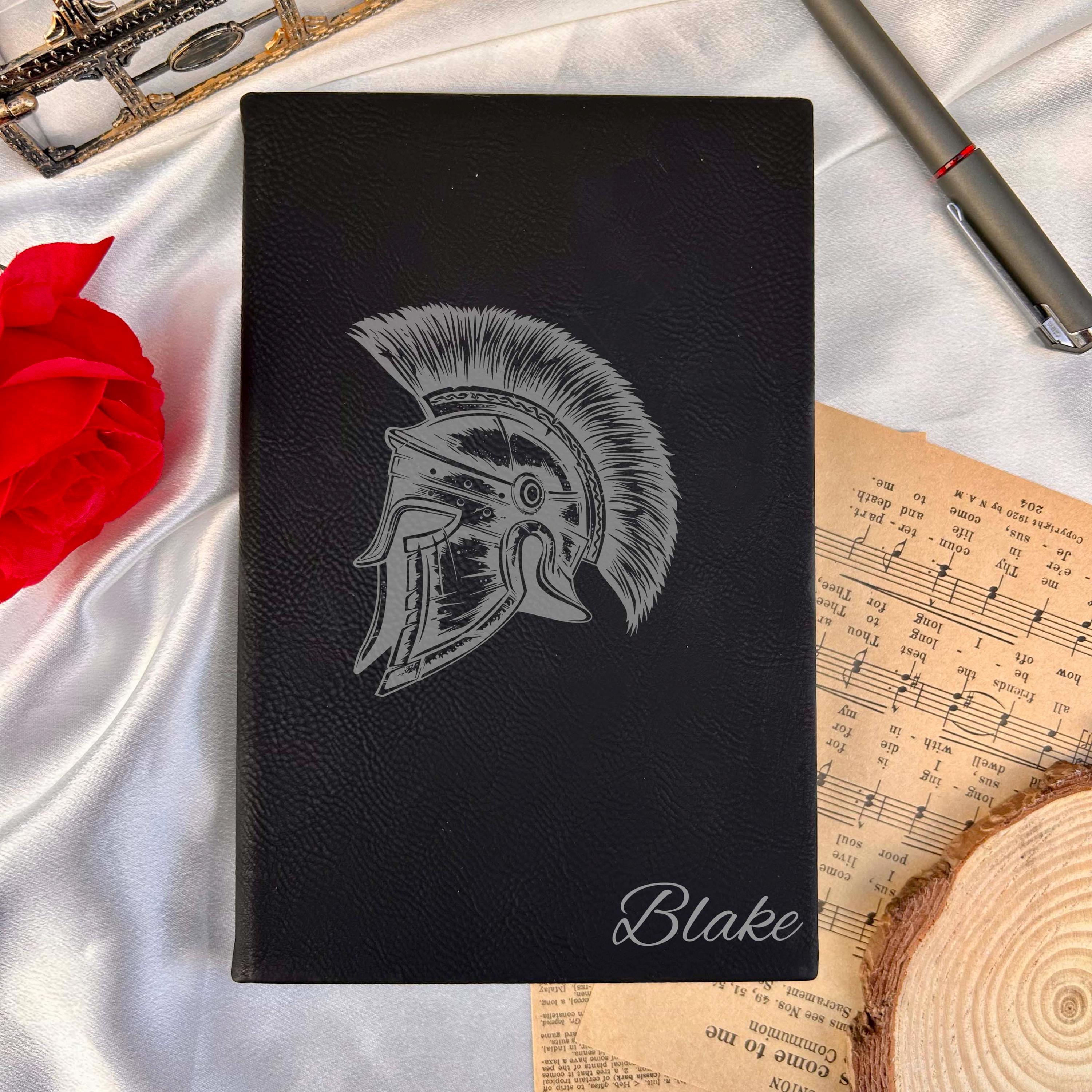 Spartan Helmet Journal – Hardcover Soft Leather, Design #107