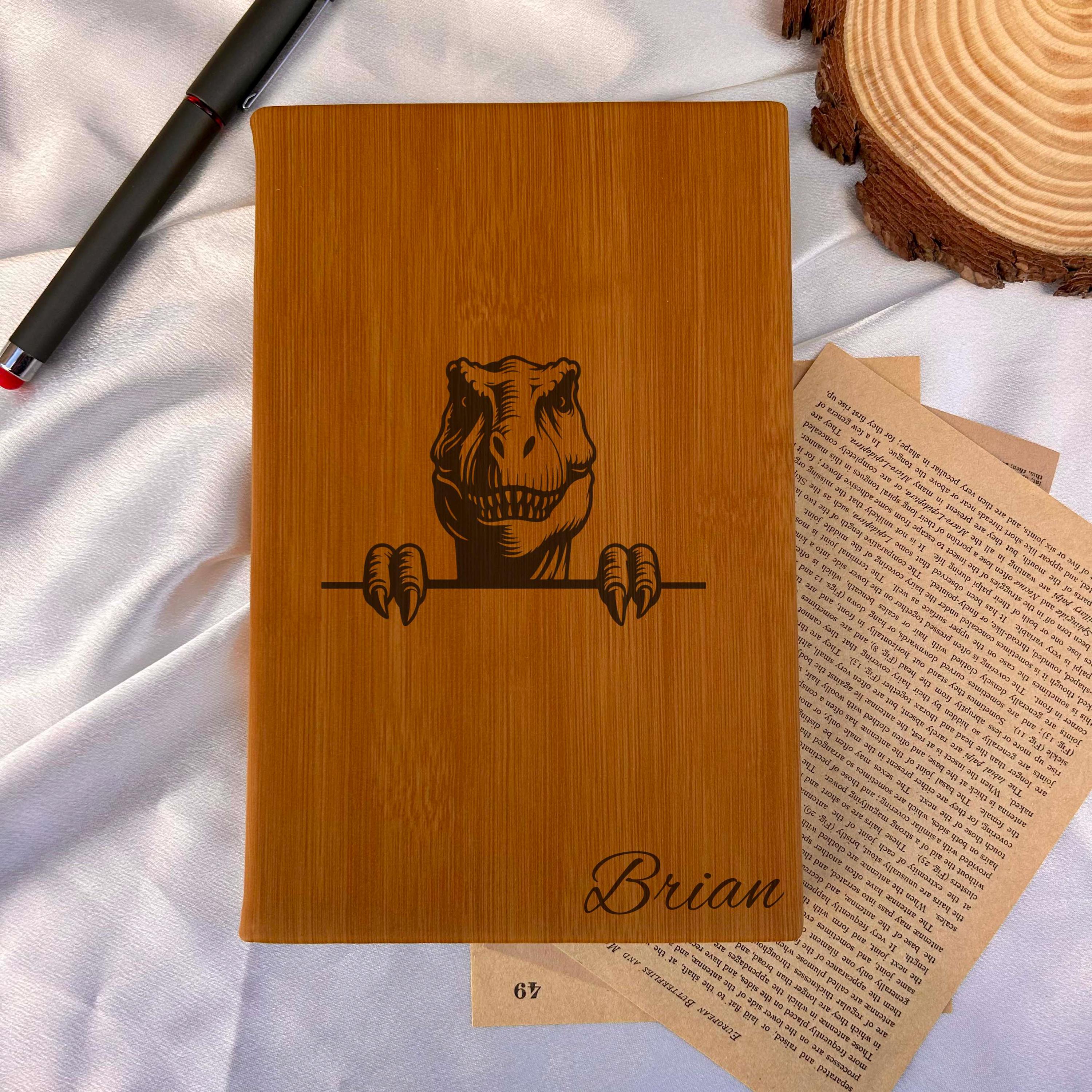 T-Rex Custom Journal – Hardcover Soft Leather, Design #108