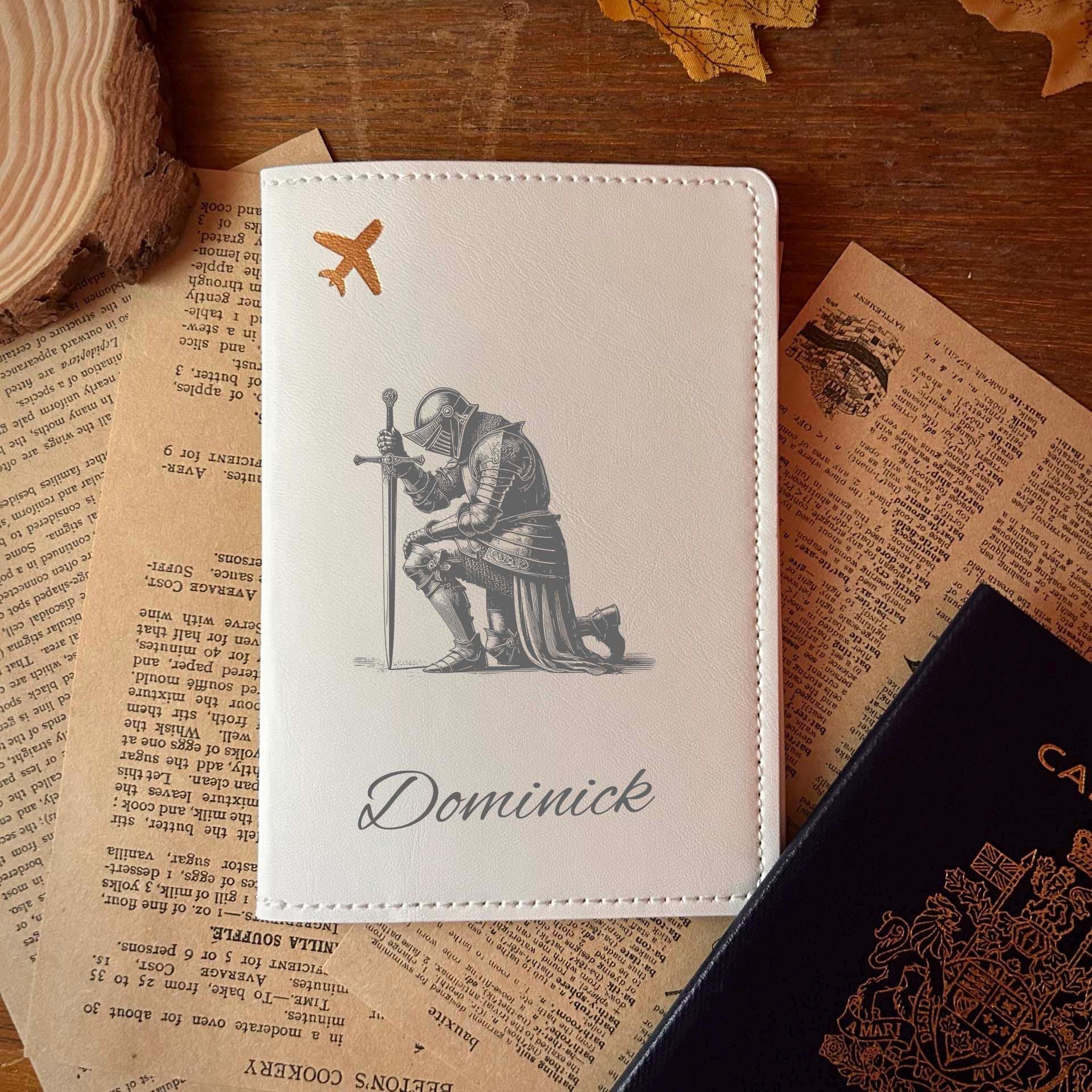 Knight Passport Cover – Soft Vegan Leather – Soft Vegan Leather Design #103