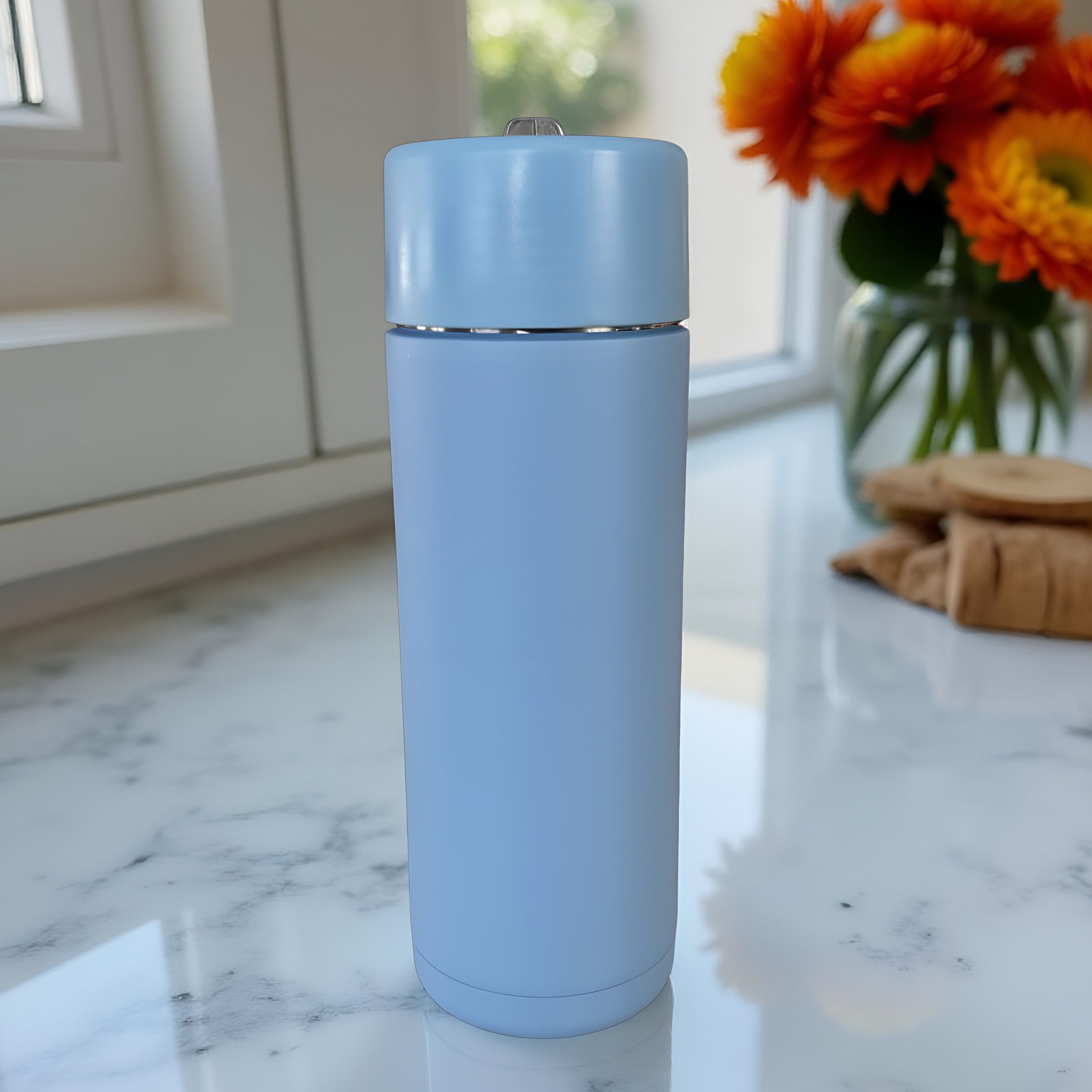 Personalized Stainless Steel 20oz Water Bottle in Blue