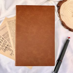 Personalized Leatherette Hardcover Journal in Brown